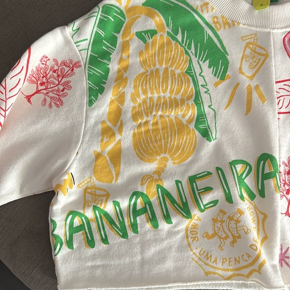 Farm Rio cropped sweatshirt size Small - Picture 5 of 7
